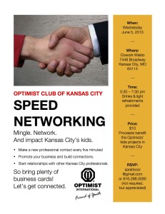 speed networking flyer - june 5, 2013